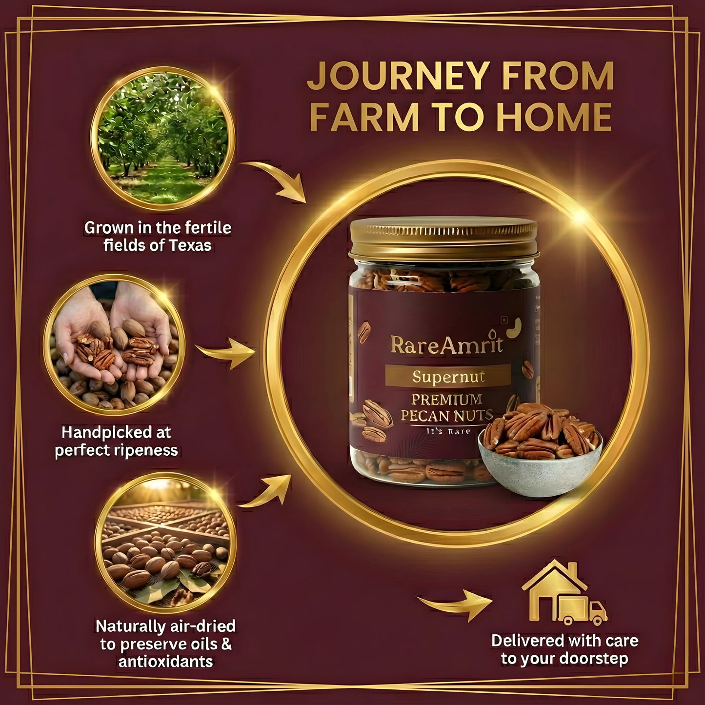 Rareamrit Pecan nuts Without shell