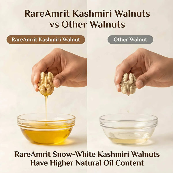 difference between soaked and raw walnuts
